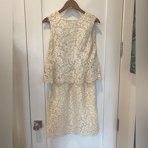 Stunning 1950s Saks Fifth Avenue white lace dress